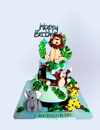 2 Tier Jungle Cake